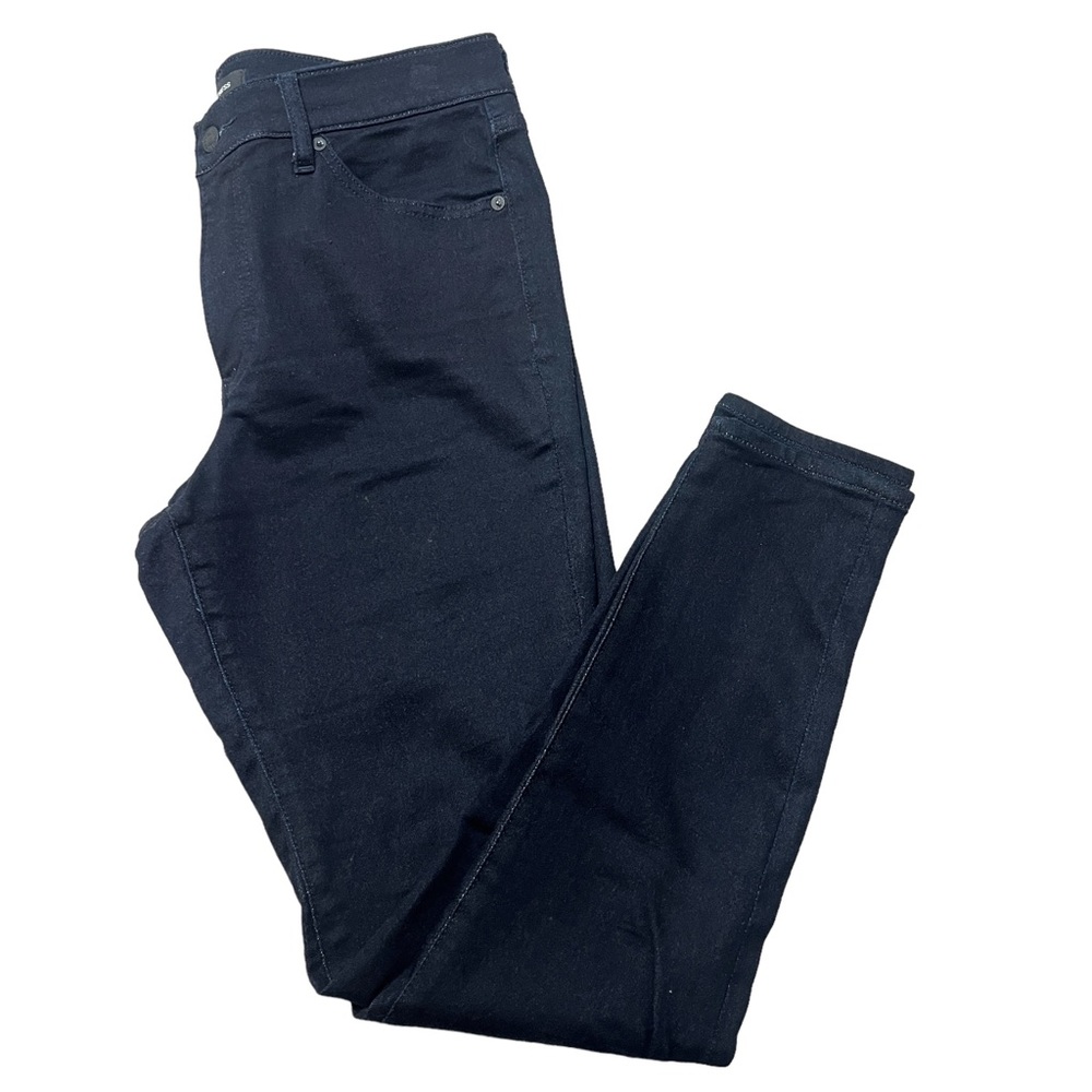 Express Mid Rise Skinny Super Soft Dark Blue Rinse Denim 8L